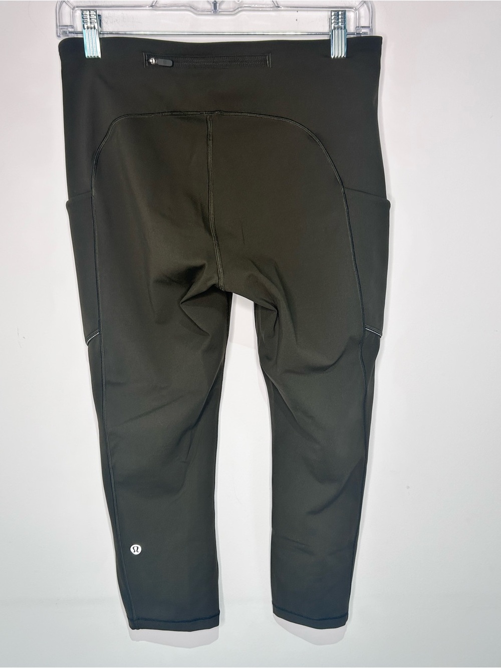Lululemon Speed Up Crop 21” Dark Olive High Rise Running Leggings Size 8